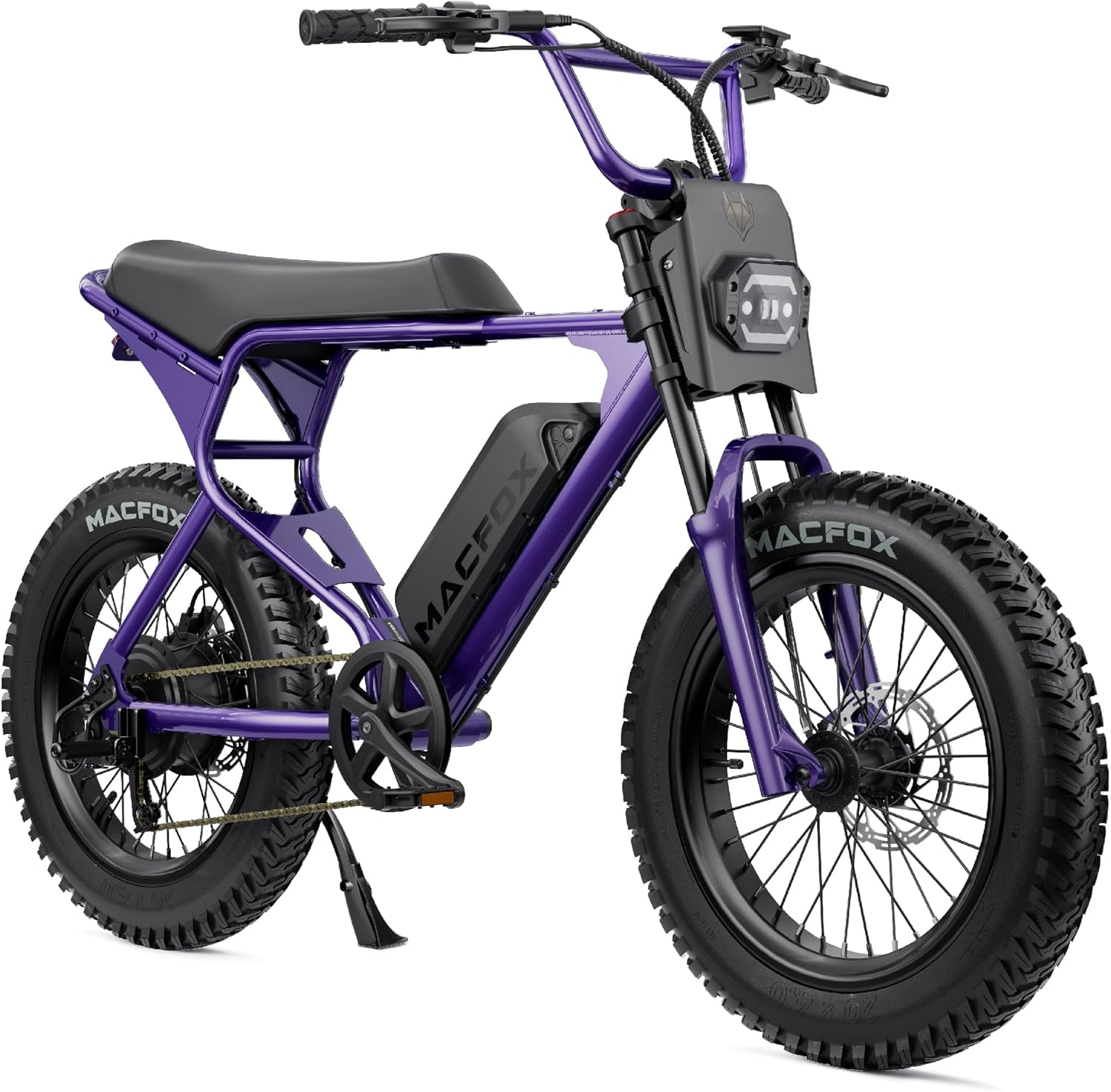MACFOX X1S Electric Bike for Teens & Adults, UL Certified Class 2 Commuter Ebike, Street Legal Retro Fat Tire Cruiser, Safe 20MPH Campus Ride