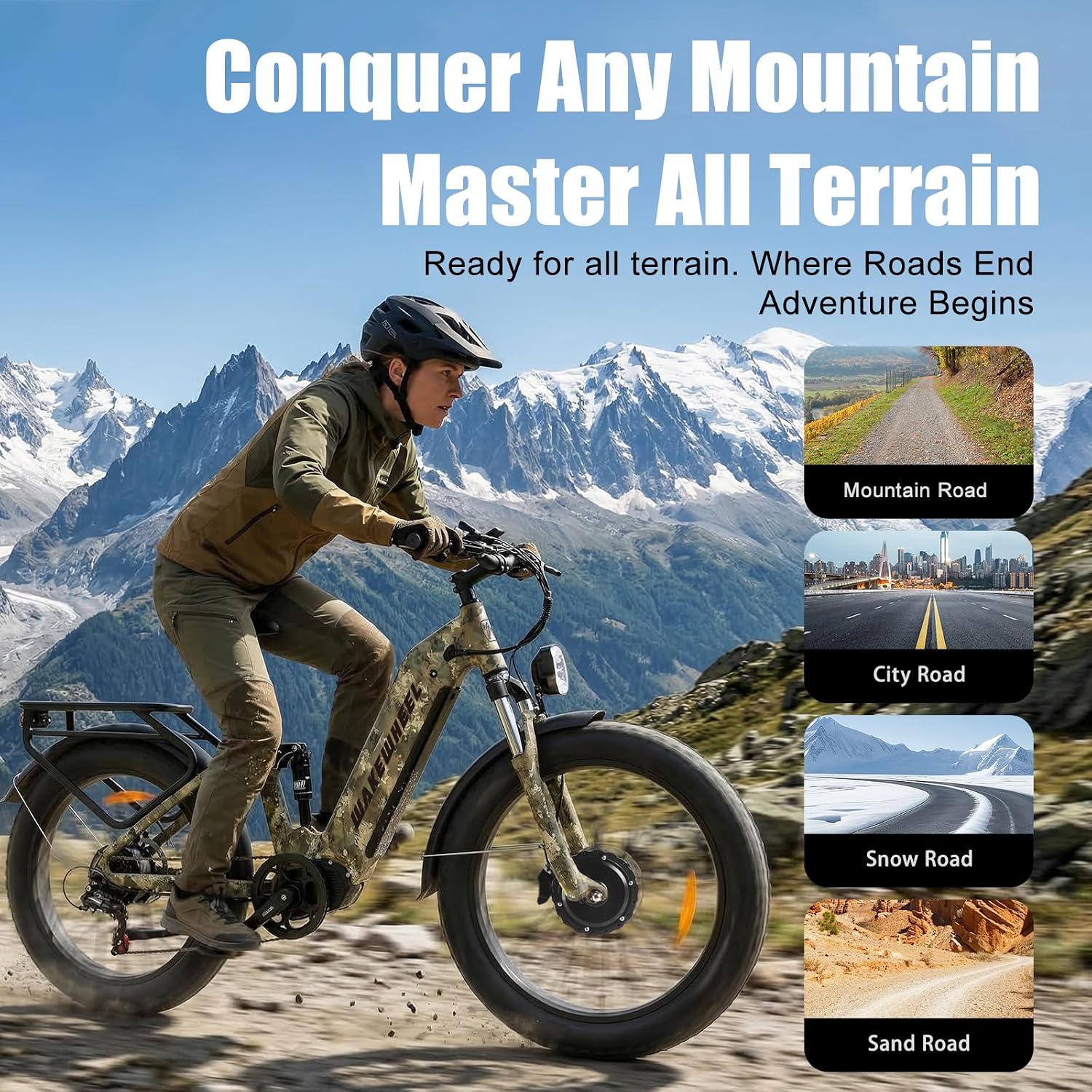 Peak 8000w Electric Bike for Adults, 60V Battery Ebike, Fat Tire & Long Range Electric Bicycles, 210Nm Mountain Bike Full Suspension, Hydraulic Brake Electric Bicycle