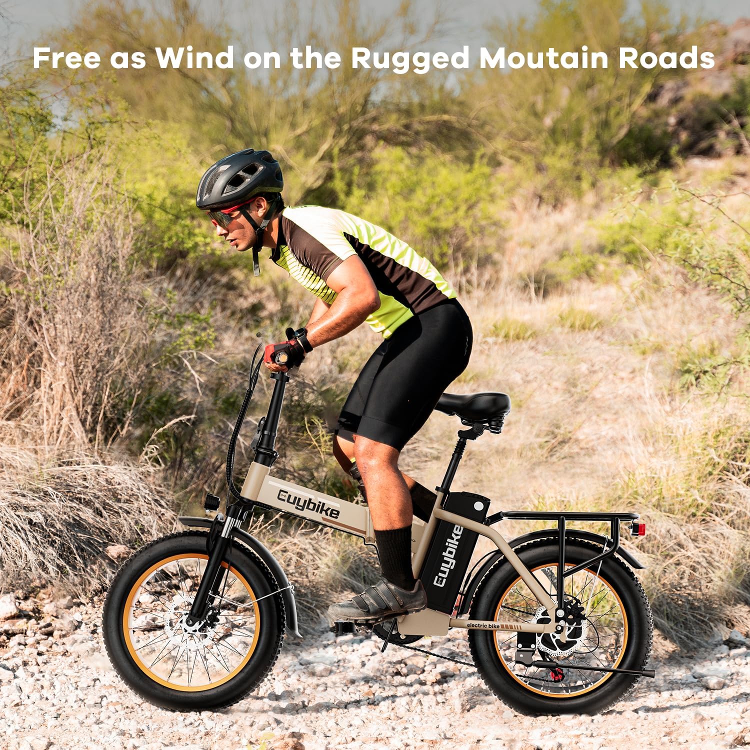 bluebiko 1000W Folding Electric Bike, 48V 20AH Large Removable Battery E Bike, 80 Miles Max Range, 20' Fat Tire Electric Bike for Adults, Adult Electric Bicycles for Commute Beach Snow
