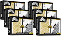 Copag 1546 Design 100% Plastic Playing Cards, Poker Size (Standard) Black/Gold (Regular Index, 6 Sets)