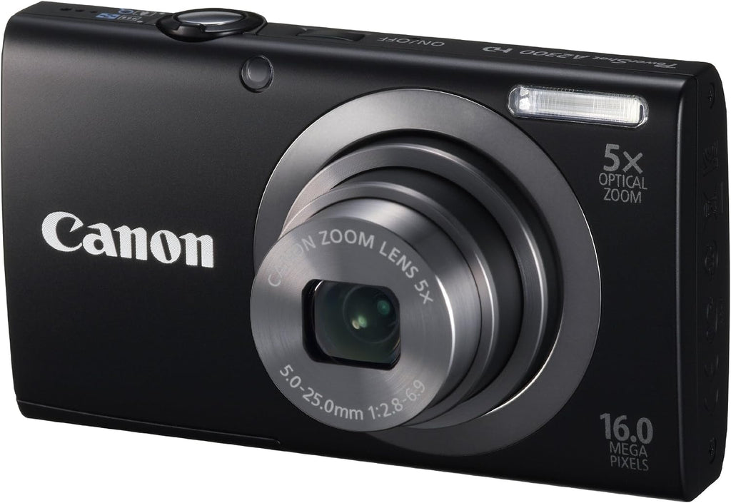 Canon PowerShot A2300 IS 16.0 MP Digital Camera with 5x Optical Zoom (Black)(Renewed)