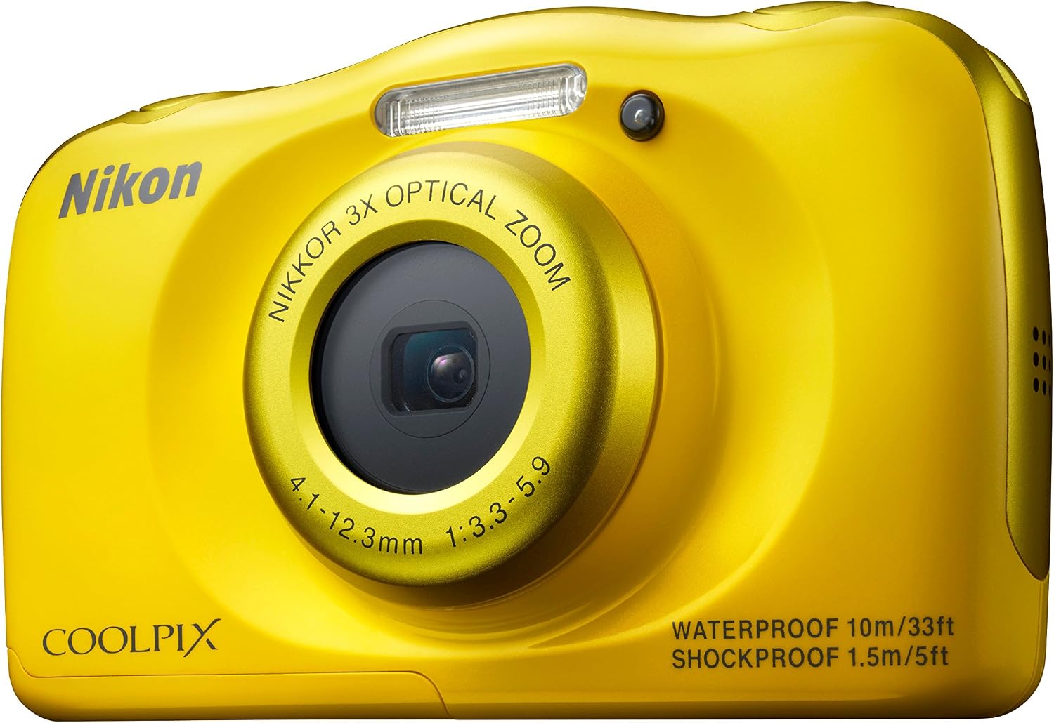 Nikon COOLPIX S33 Waterproof Digital Camera (Yellow) - International Version
