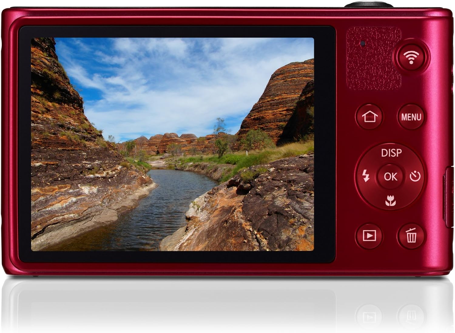 Samsung WB30F 16.2MP Smart WiFi Digital Camera with 10x Optical Zoom and 3.0' LCD Screen (Red) (OLD MODEL)
