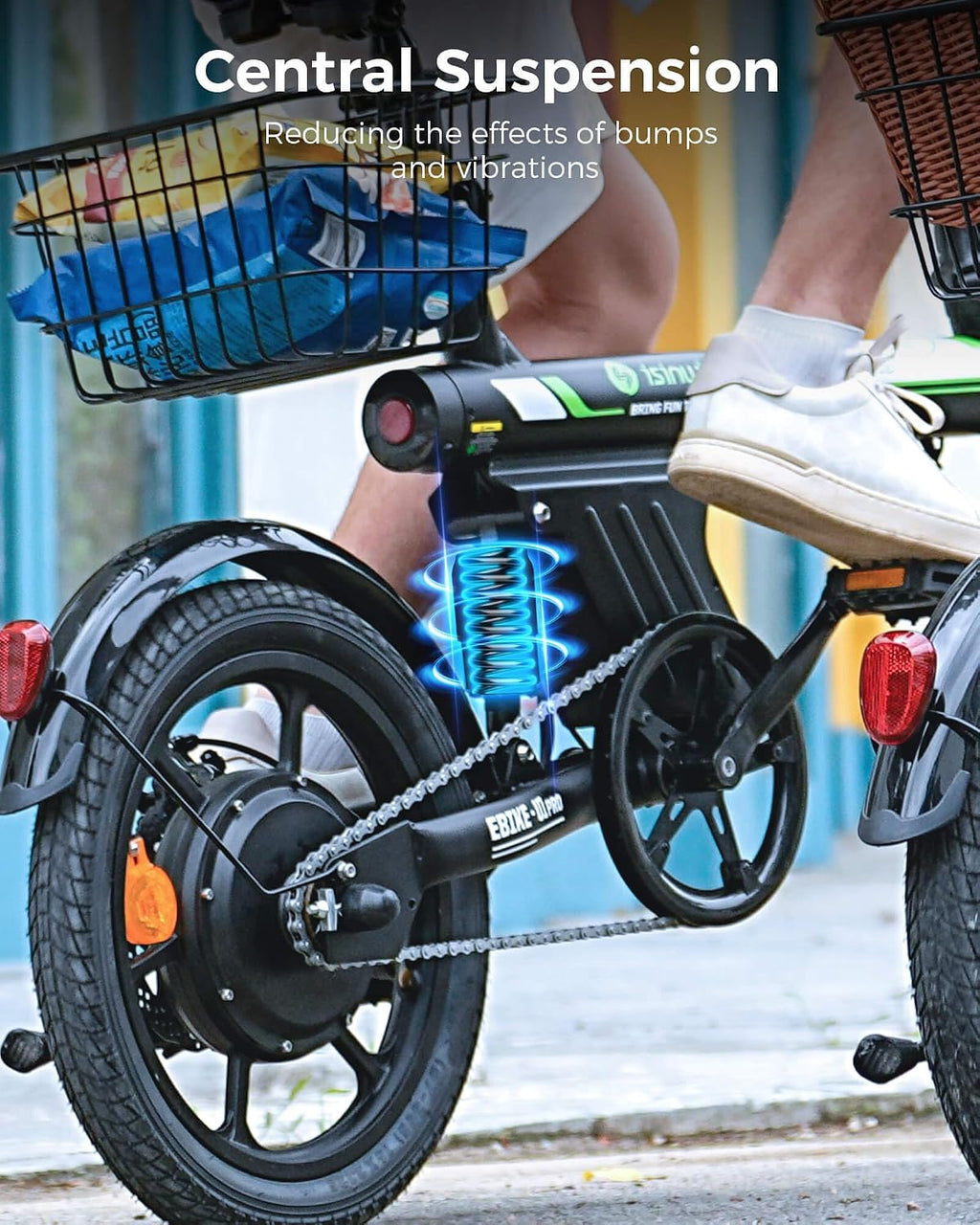 isinwheel Electric Bike for Adult 500W Motor, 20 MPH Folding Ebike, 16' Adult Electric Bicycles with Smart Uphill, 10.4Ah Battery, E Bikes for Adults and Teens