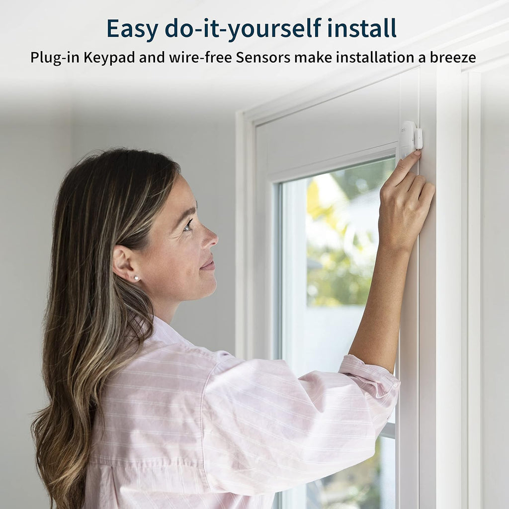 Arlo Home Security System - Alarm System with Wired Keypad Sensor Hub, 5 8-in-1 Sensors & Yard Sign - No Contract Required - DIY Installation - White, SS1501