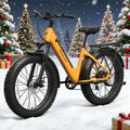 PUCKIPUPPY Electric Bike for Adults 960W Peak, 48V 15AH Removable Battery Electric Bicycle, 28MPH Commuter E-Bike, 7 Speed, Up to 60 Miles,All Terrain 26' Fat Tire Front Suspension, Samoyed