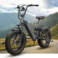 PUCKIPUPPY Electric Bike Mountain Ebike 20'' Fat Tire 7 Speed for Adults | 960W, 48V 20Ah Battery, Full Suspension, 28MPH, 80Miles Range, LCD Display