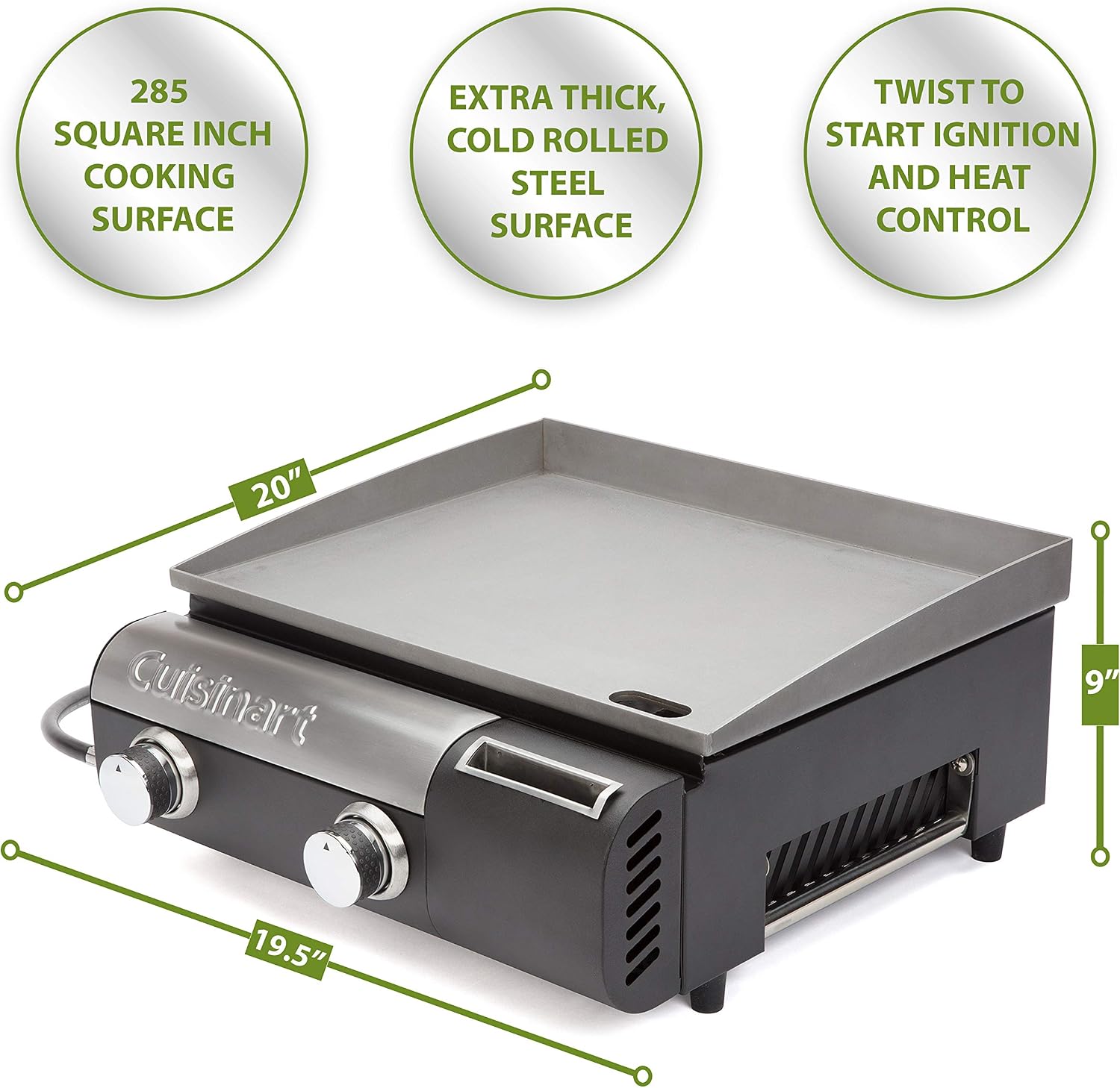 Cuisinart CGG-501 Gourmet Gas Griddle, Two-Burner