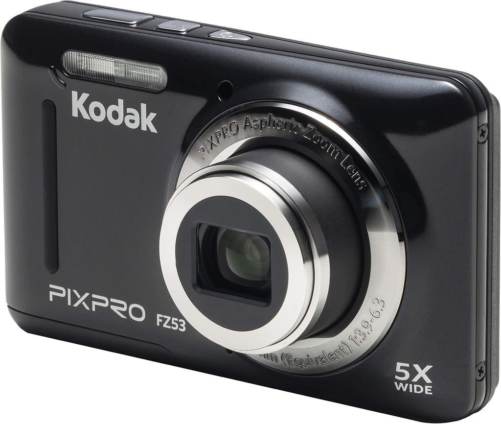 Kodak PIXPRO Friendly Zoom FZ53-BK 16MP Digital Camera with 5X Optical Zoom and 2.7' LCD Screen (Black)