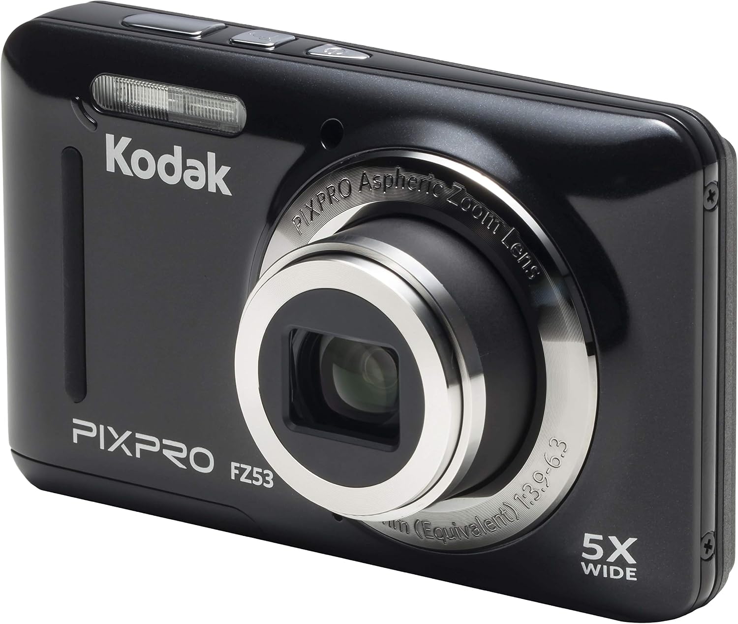 Kodak PIXPRO Friendly Zoom FZ53-BK 16MP Digital Camera with 5X Optical Zoom and 2.7' LCD Screen (Black)