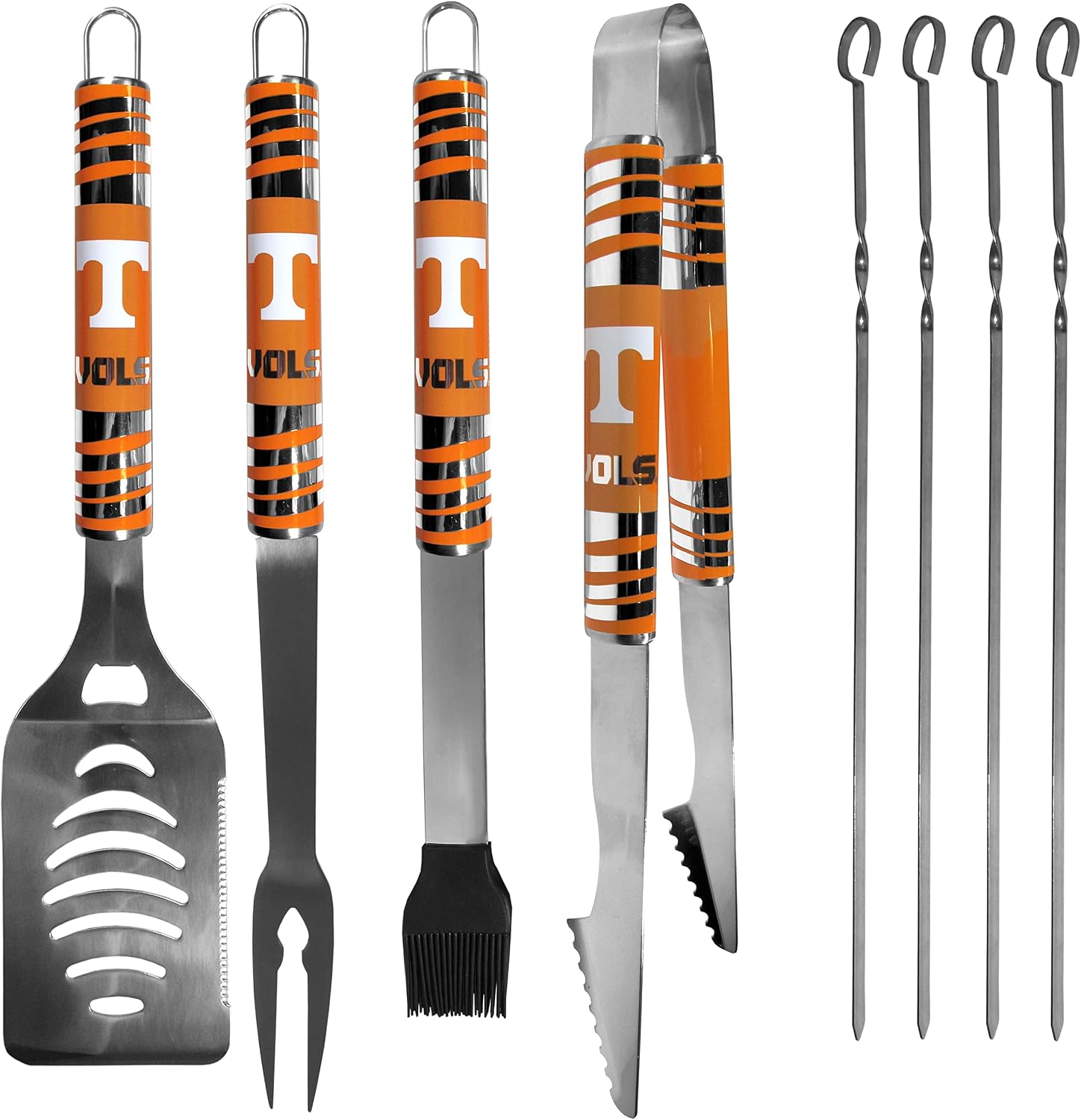 NCAA Siskiyou Sports Fan Shop Tennessee Volunteers Steel Tailgater BBQ Set w/Case 8 piece Gray