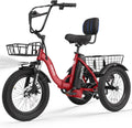 ESKUTE E Trike Electric Bike, Peak 1200W Brushless Motor Folding Trike 18X3.0 Fat Tire Ebike, 624Wh Removable Battery, Step-Thru 3 Wheel Electric Bicycle, Up to 55 Miles, 18MPH+ Tricycle for Adults