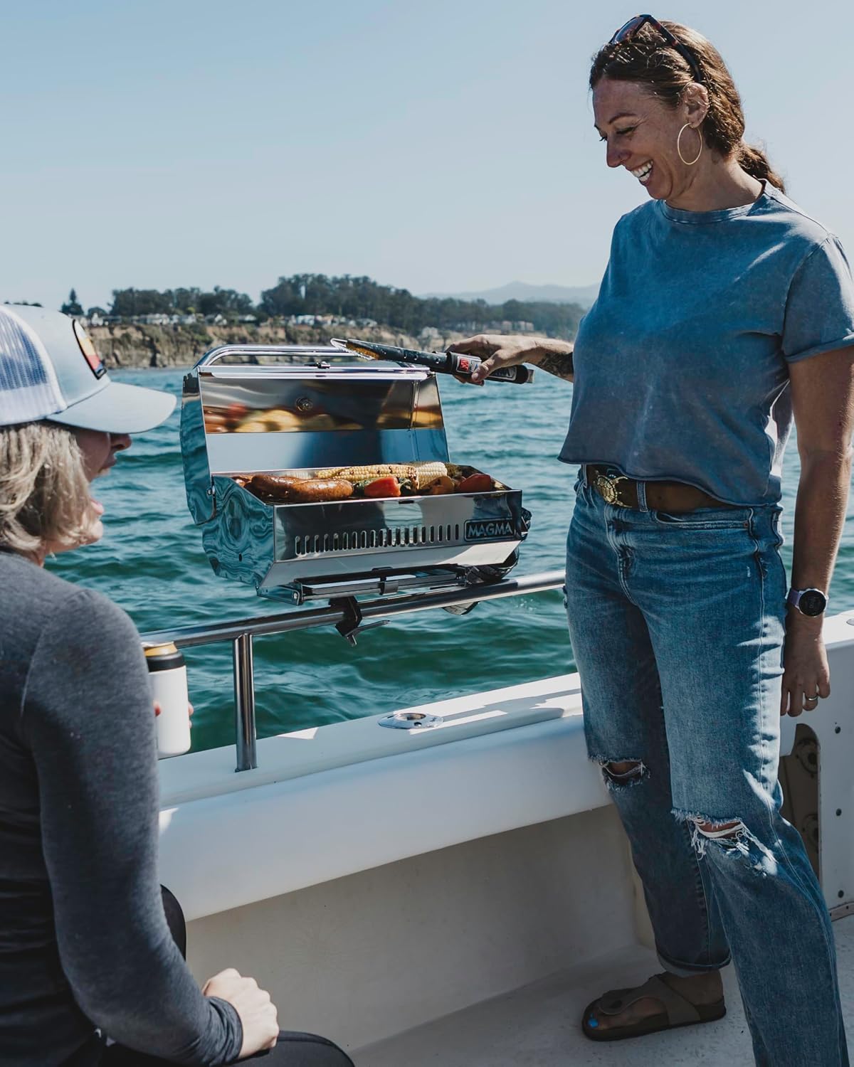 Magma A10-918-3 Anacapa Gas Grill, 9'x18' Grill Surface, Portable Stainless Steel BBQ, Ideal for Marine, RV, Camping & Outdoor Grilling