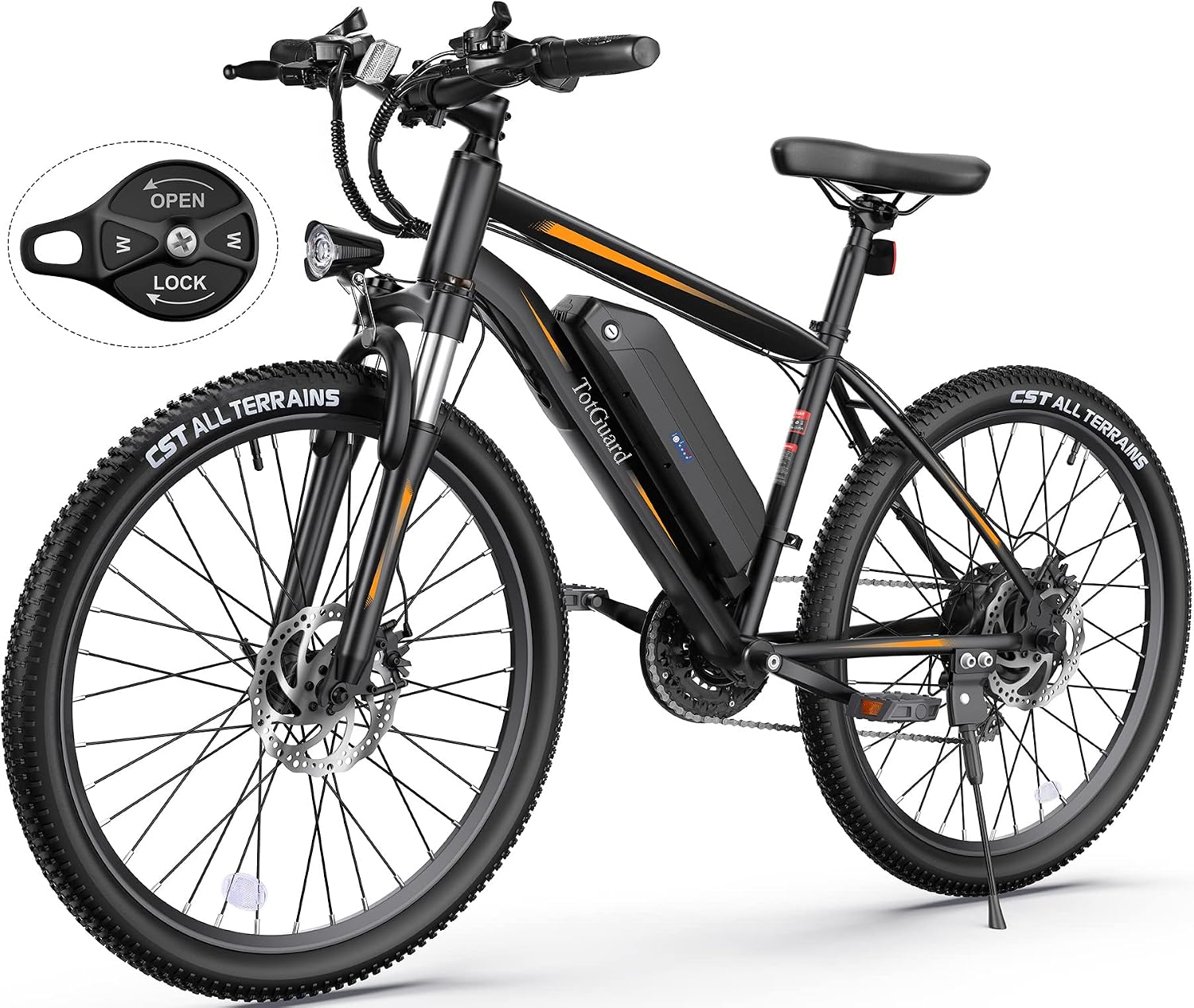 Wooken Electric Bike for Adults with 500W Motor, 27.5'' Ebike with 48V 499WH Removable Battery, Up to 55Miles Electric Mountain Bike, 19.8MPH Adults Electric Bicycle with LCD Display, 21 Speed