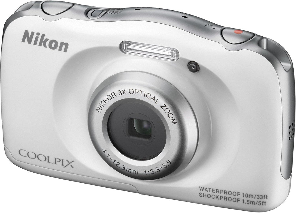 Nikon COOLPIX S33 Waterproof Digital Camera (White) - International Version