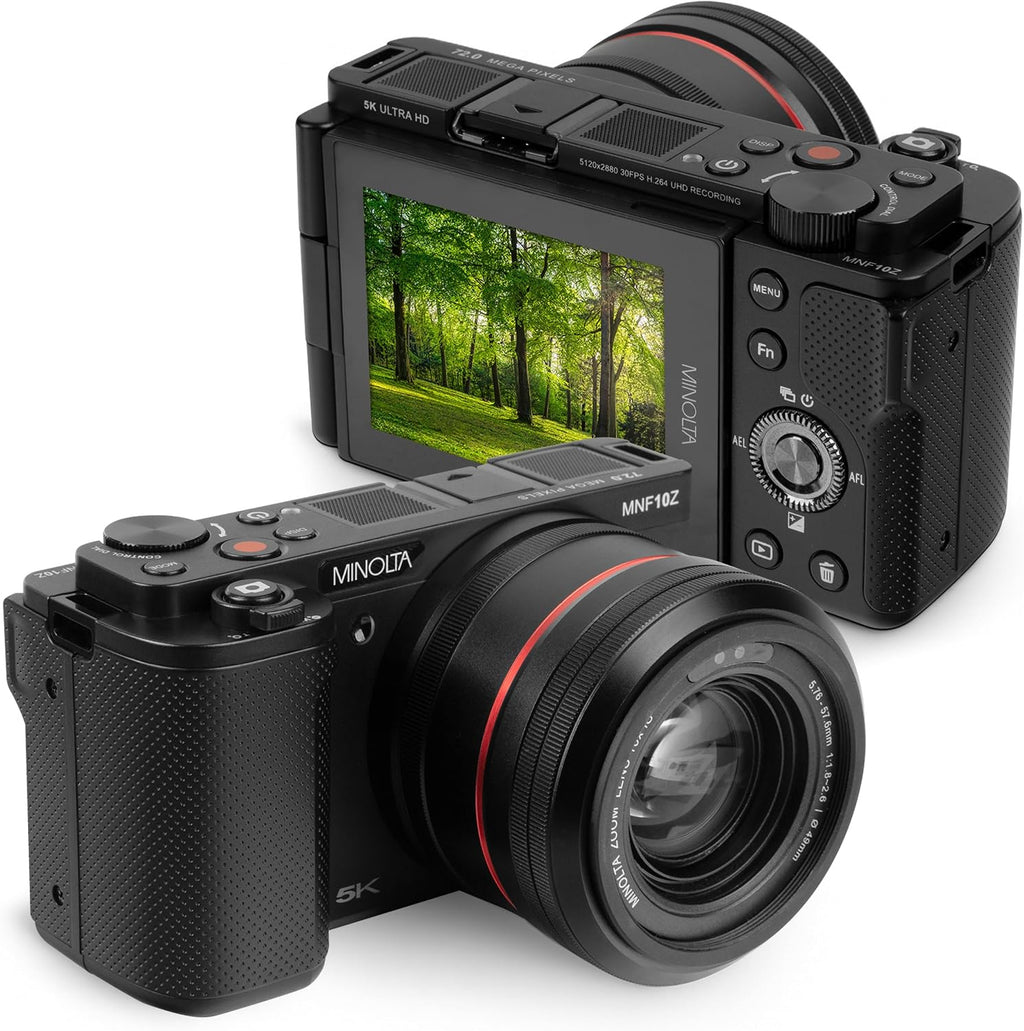 Minolta 72MP Camera w/10x Optical Zoom, Black