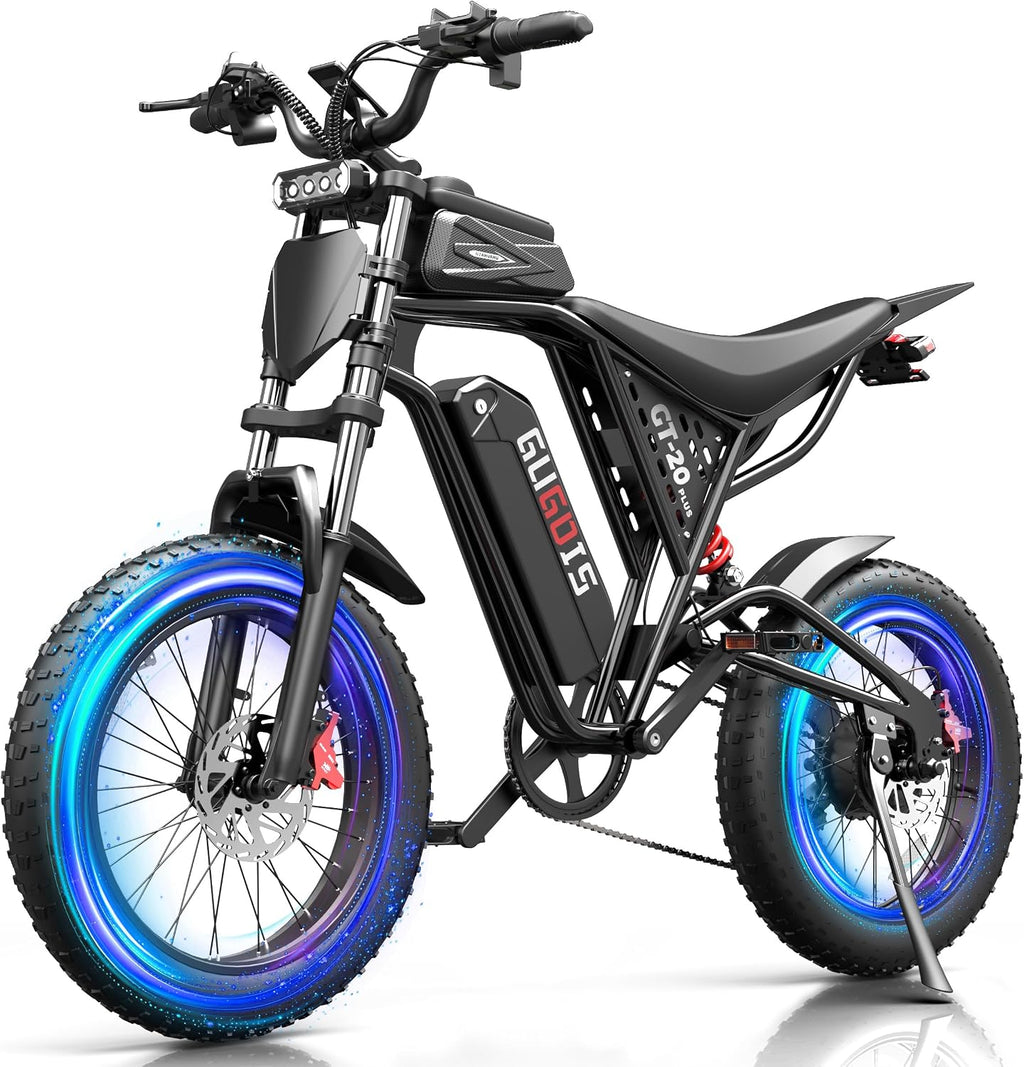 Electric Bike for Adults,1000/1500W, 30/35MPH, 48V 15.6/20AH Battery, Max 30-60 Miles Electric Dirt Bike, 20' Fat Tire Ebikes, UL2849&GCC Certified Electric Motorcycle for Mountains, Snow, Sand, Road