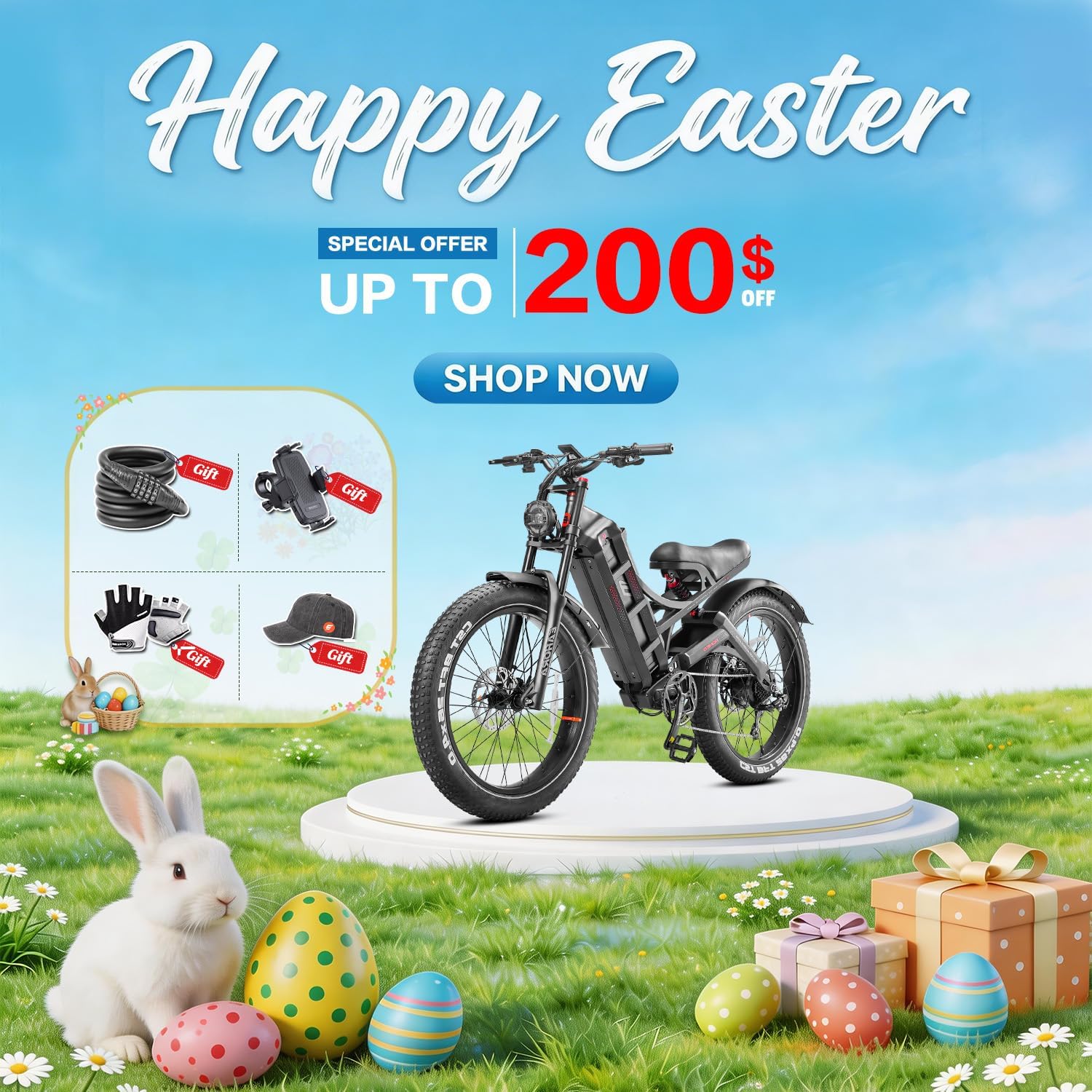 eAhora 2026 Romeo Pro 3 5600W 50Mph High-Torque Ebike, 60V 80Ah 250-Mile Long Range Electric Bike for Adults, Adjustable Air Suspension, 26'' Puncture-Proof Tire, UL 2849 Certified by TÜV