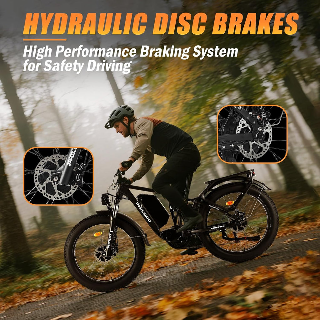 5000w Dual Motor Electric Bicycles, 60V Battery E-Bike with 45 MiIe P-Hour Electric Bike for Adults, 26 Fat Tire Hunting Ebike for All Terrain, Full Suspension Electric Ebike
