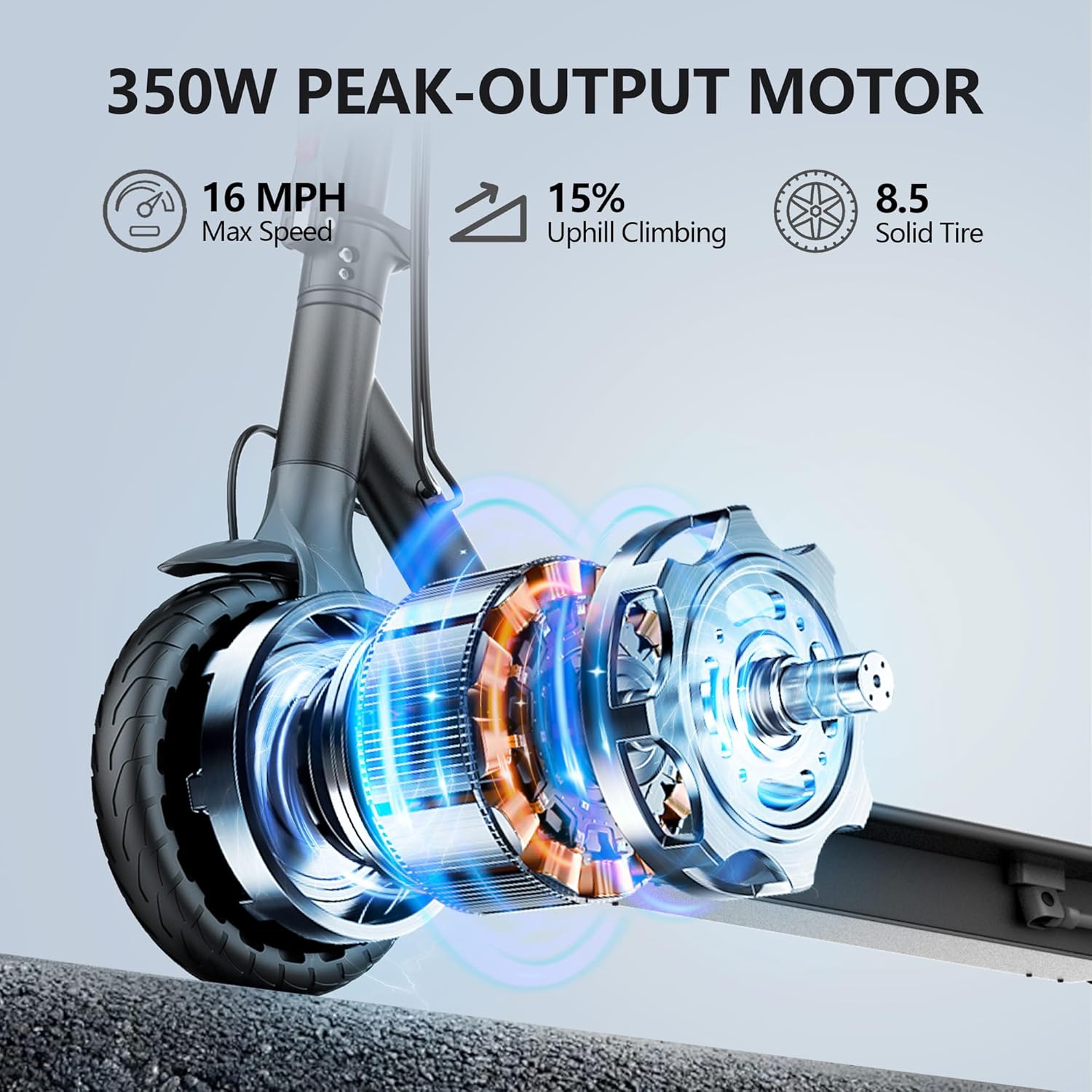 MAXSHOT Electric Scooter for Adults, 8.5/10/14' Tires, 19/22Mph, 350W/500W Motor, 21-28 Miles Range, Folding E-Scooter with Dual Suspension,APP Contro