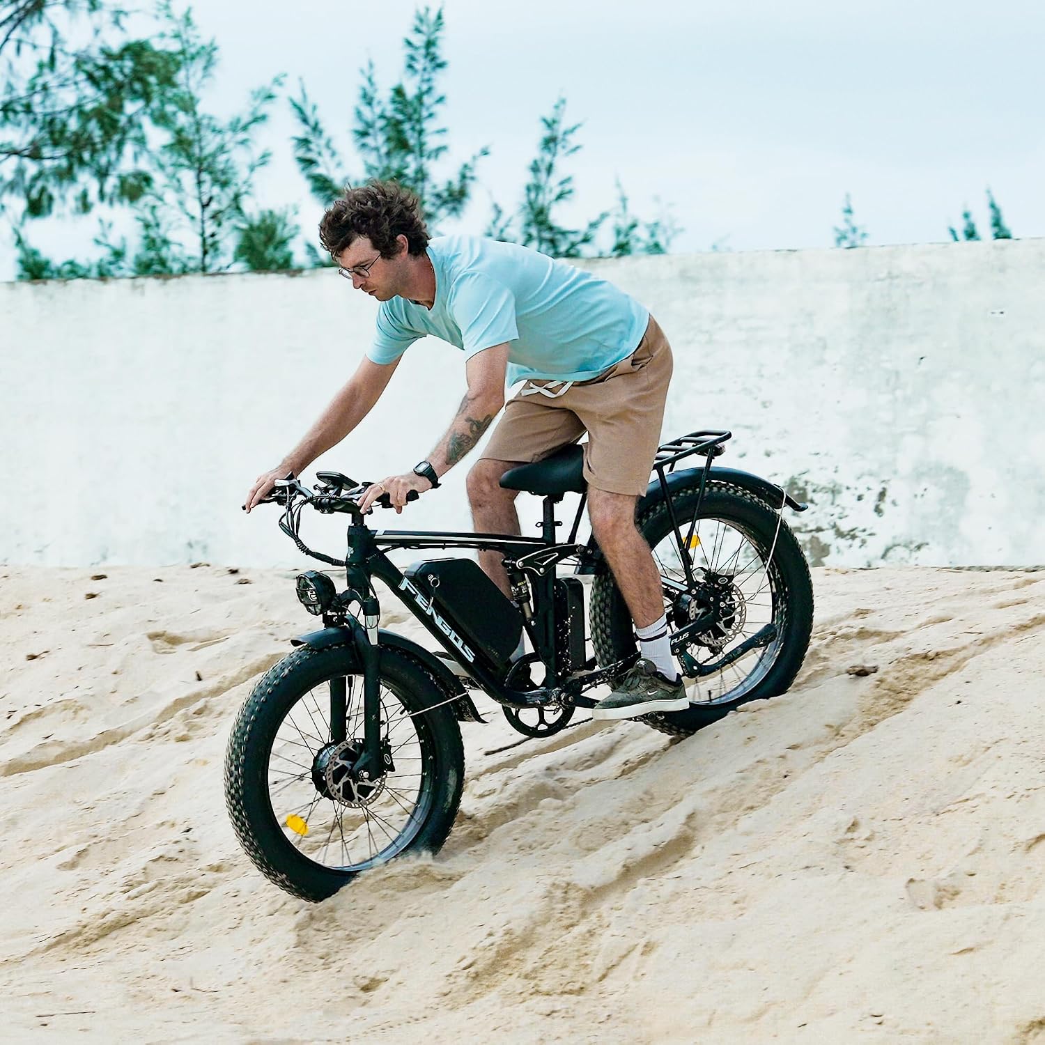 6000W Electric Bike for Adults,60V 1200WH 45MPH Dual Motor Mountain Ebike Up to100 Miles Long Range Electric Bicycle 24' Fat Tire Fast Bicycle for Men Women Full Suspension Brake/Turn Signal