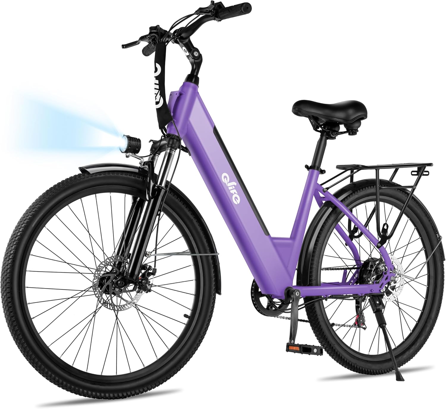 Qlife Cityone Electric Bike for Adults & Teens, Step-Through Commuter Ebike, 1000W Peak Motor, 55-Mile Range, 48V Removable Battery, 26-Inch City Tires, 7-Speed, Up to 25 MPH