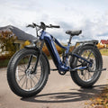 PUCKIPUPPY Boxer Electric Bike for Adults 960W, 48V 20AH Battery Ebike, Full Suspension 26' Fat Tire E Bike, 28MPH 80Miles Range Mountain Electric Bicycle, 7 Speed Hydraulic Disc Brakes