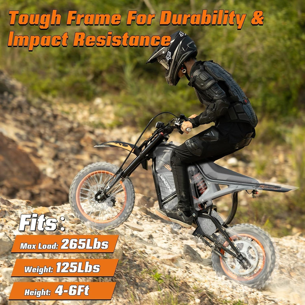 RM7 Electric Dirt Bike for Adults & Teens, 2200W Peak Ebike, 48V 22.5Ah, 37 MPH, 45 Miles, 14'/12' Tire Off-Road Electric Motorcycle, Dual Hydraulic Brakes, Fit Age 13+