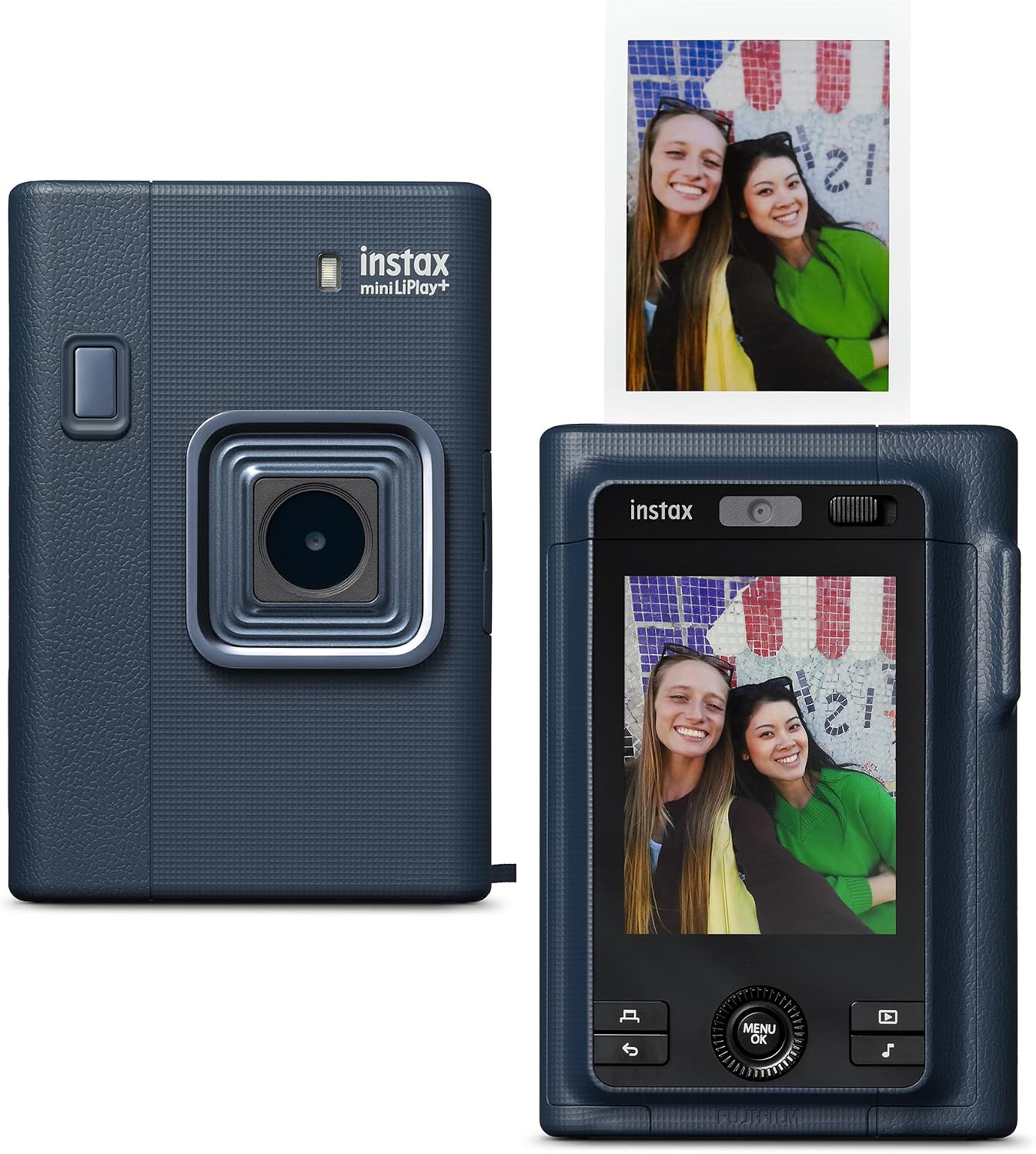 FUJIFILM instax mini LiPlay+ Hybrid Instant Camera - Midnight Blue