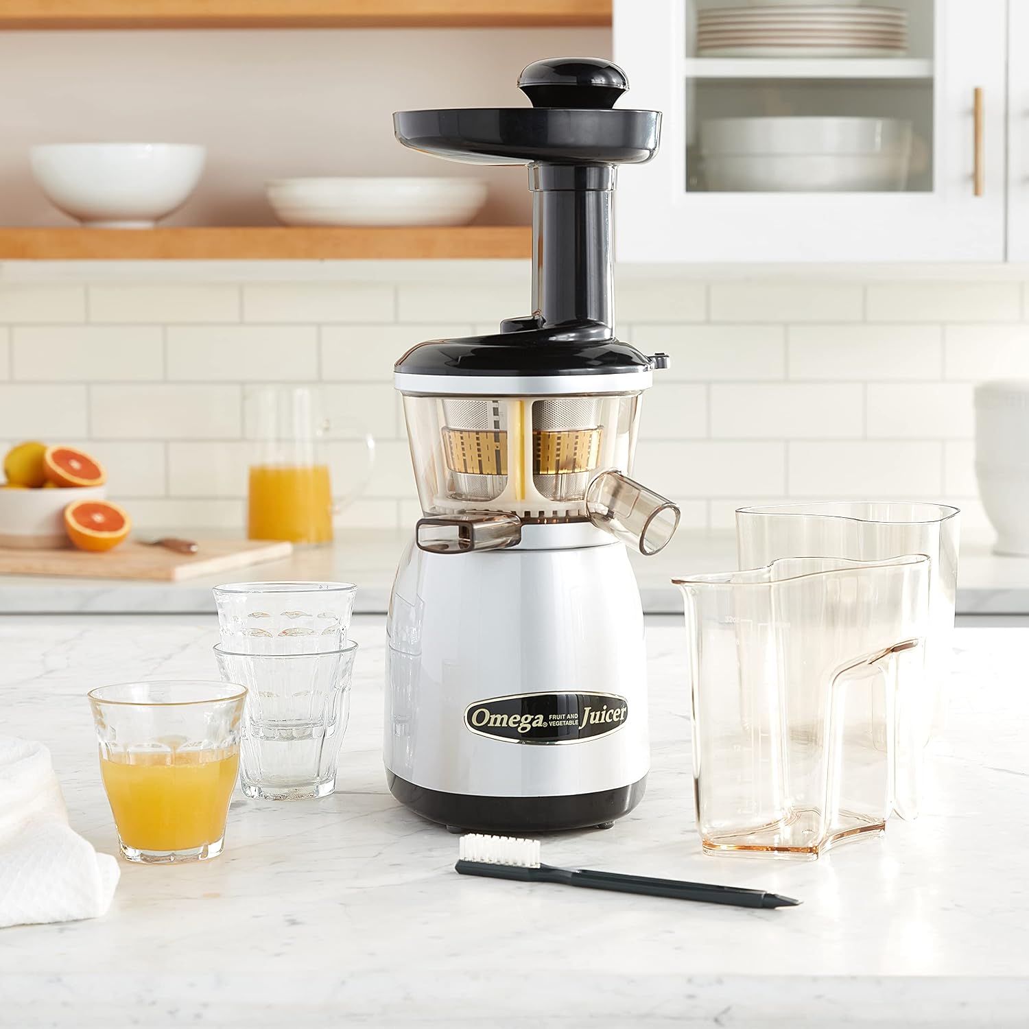 Omega VRT350X Vertical Low Speed Juicer, Silver (Renewed)