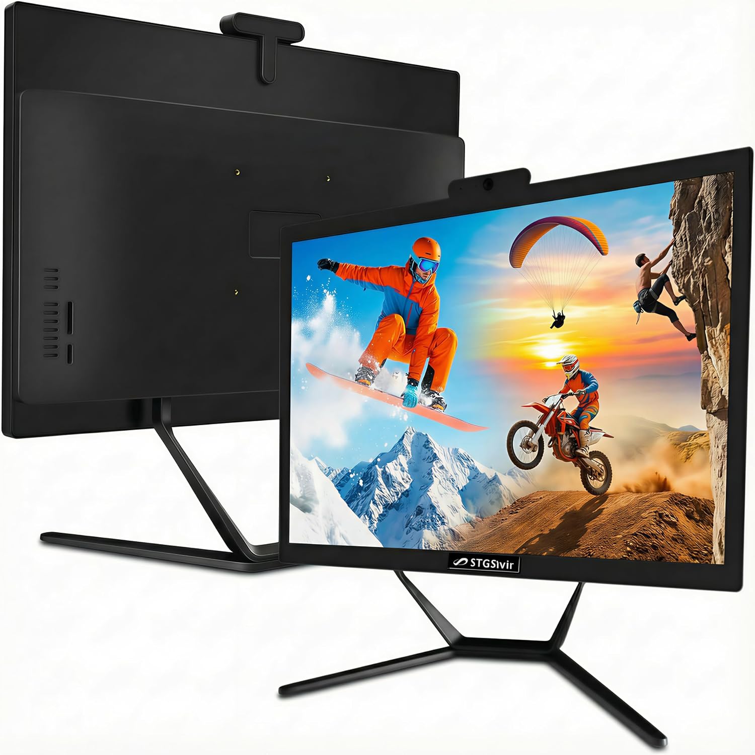 STGSivir All in One Desktop Computer, 21.5'' FHD Display, Intel Core i5 up to 3.6GHz, 16G Memory, 512G SSD, WiFi 5, Bluetooth, Webcam, Windows 11 Home