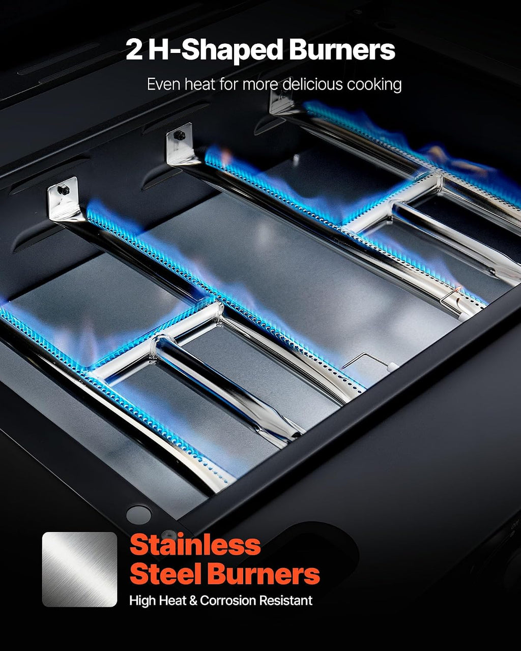 VEVOR Gas Griddle, 2 Burner Tabletop Griddle, 22 inch Portable Griddles Propane with Lid, Oil Drain Hole & Oil Collection Tray, 22000BTU Camping Flat Top Grill for Outdoor Cooking, Tailgating