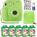 Fuji Instax Mini 9 Instant Camera Lime Green with Custom Case + Film Value Pack (50 Sheets) Flamingo Designer Photo Album for Fuji instax Mini 9 Photos