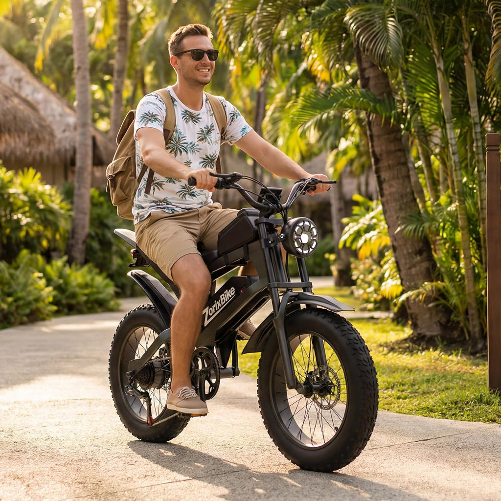 Electric Bike for Adults,48V 20AH - Peak Power 1500/3000W Brushless Motor Electric Bicycle - Max Speed 31-35MPH - Max 80 Miles Range - 20' x 4.0' Fat Tire Dirt E-Bike,7-Speed - UL 2849