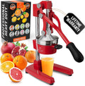 Zulay Kitchen Cast Iron Juicer - Heavy Duty Manual Juicer with Detachable Strainers for Easy Cleaning, Orange Juice Press for Citrus Fruits, Perfect for Bartenders, Juice Lovers & Health Enthusiasts