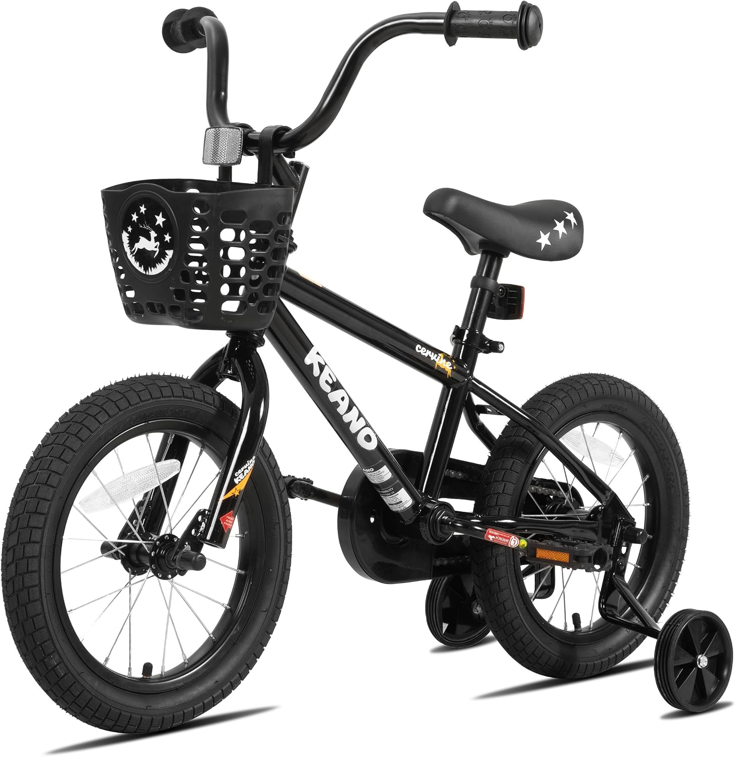 KEANO Cervine 14 16 20 Inch Kids Bike for Boys Girls Ages 3-10 Years, 14 16 Inch Toddler BMX Bikes with Training Wheels and Basket, 20 in Children Bicycles with Kickstand