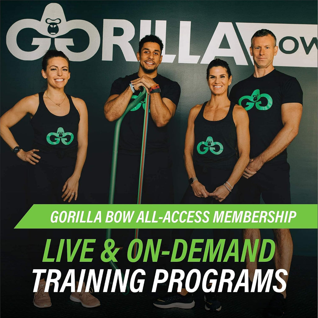 Gorilla Bow Travel All-in-ONE Strength Training Equipment, Portable Home Gym System, 100 Plus Quality Workouts for Travel, Home Gym & Outdoor Includes Workout Guide and Videos