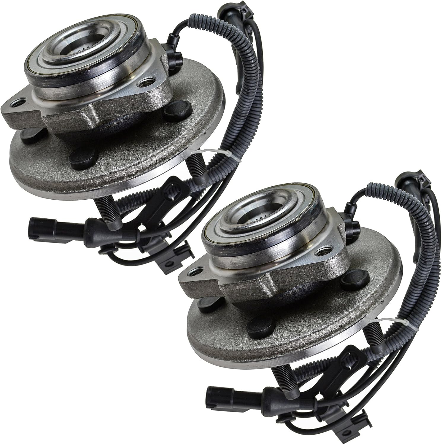 TRQ Front Left and Right Wheel Bearing and Hub Assembly Set 2 Piece Compatible with 2006-2010 Ford Explorer 2007-2010 Explorer Sport Trac 2006-2010 Mercury Mountaineer