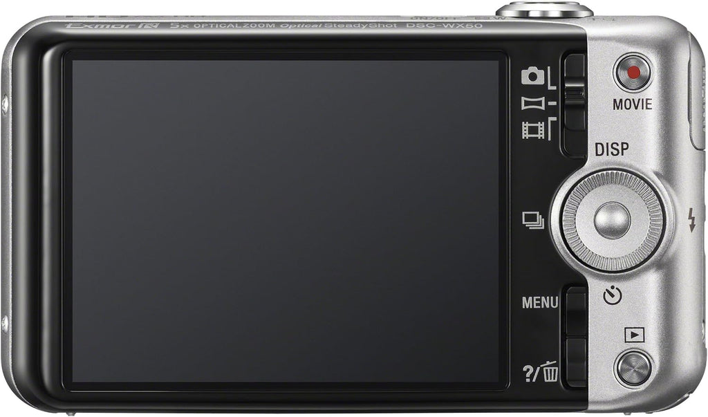 Sony Cyber-shot DSC-WX50 16.2 MP Digital Camera with 5x Optical Zoom and 2.7-inch LCD (Silver) (2012 Model)