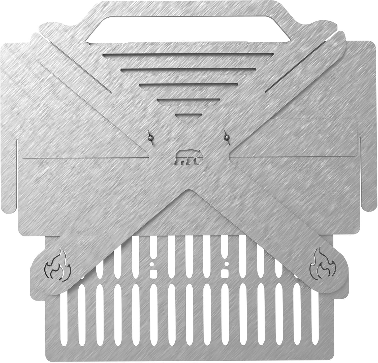 BBQ Grill Set | BBQ Grill with Stainless Steel Portable Instant Foldable Fire Set with Carrying Bag for Outdoor, Camping, Camp, Campfire (X-Grill)