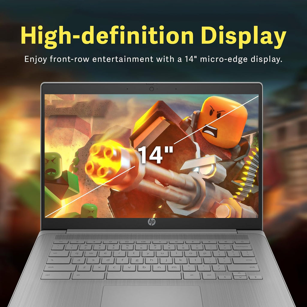 HP Chromebook 14' HD Laptop for Business & Students, Intel Celeron N4120, 4GB LPDDR4, 224GB Storage(64GB eMMC+160GB Docking Station), UHD Graphics, Webcam, Long Battery Life, Chrome OS, Modern Gray