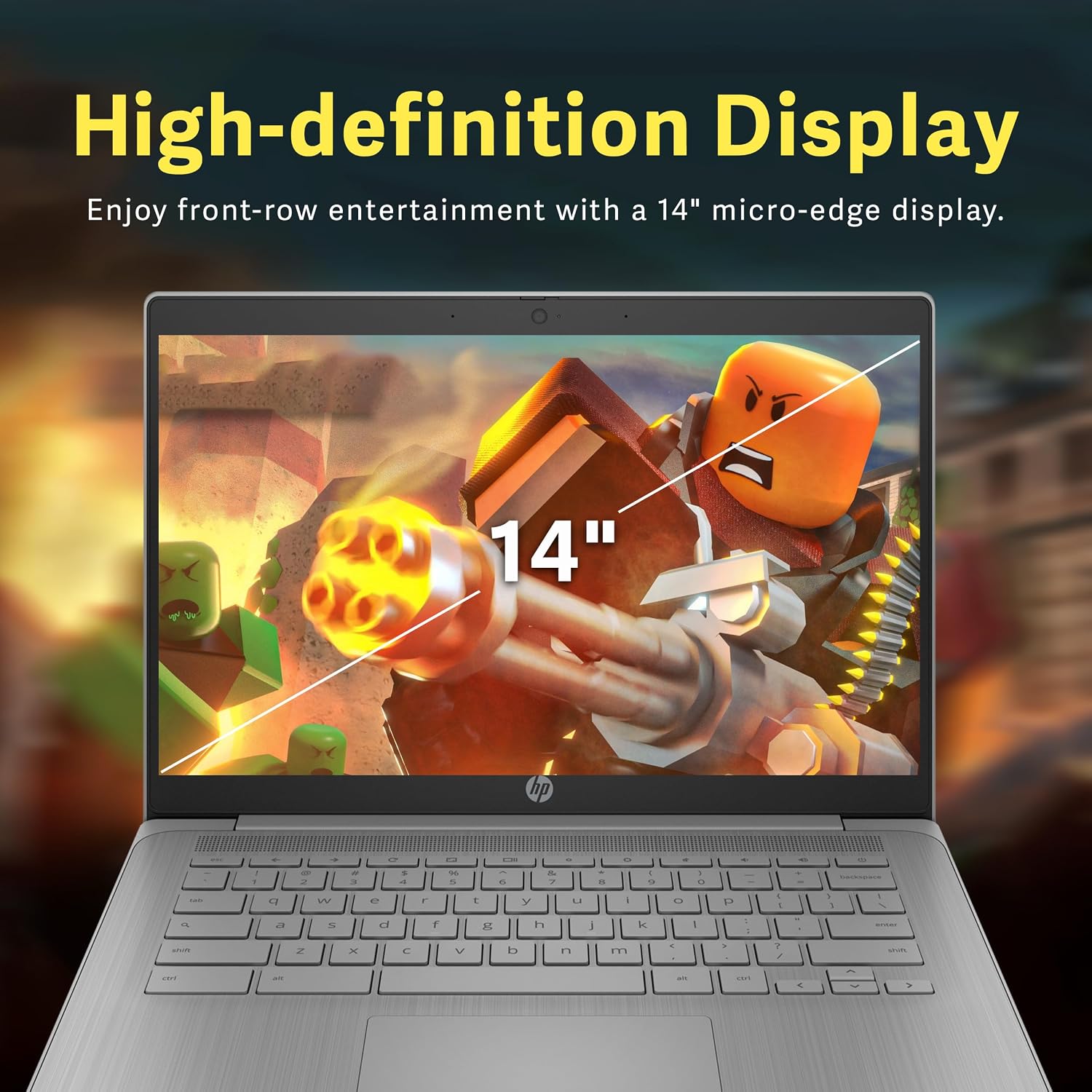 HP Chromebook 14' HD Laptop for Business & Students, Intel Celeron N4120, 4GB LPDDR4, 224GB Storage(64GB eMMC+160GB Docking Station), UHD Graphics, Webcam, Long Battery Life, Chrome OS, Modern Gray