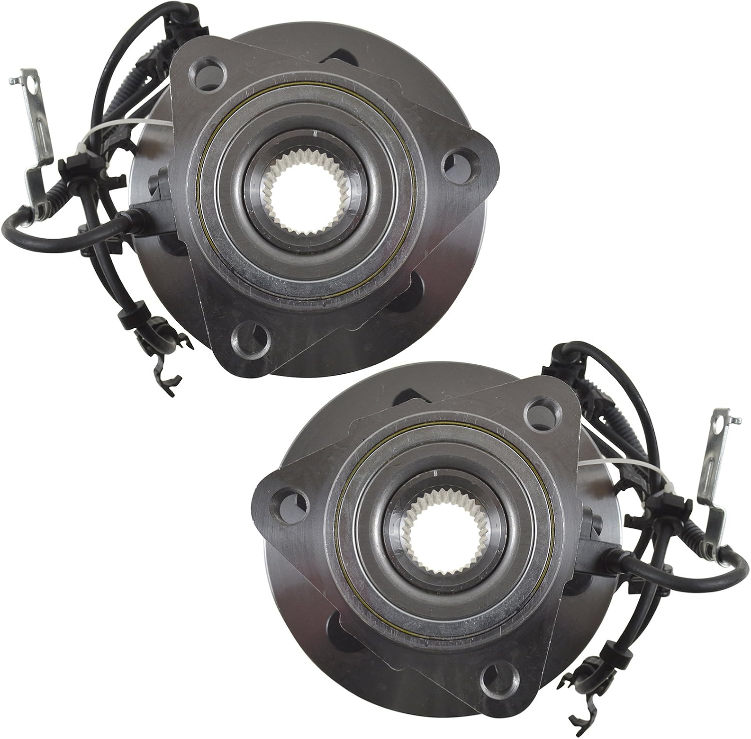 TRQ Front Left and Right Wheel Bearing and Hub Assembly Set 2 Piece Compatible with 97-03 Dodge Dakota 4 Wheel Drive with 4 Wheel ABS Brakes 99-03 Durango 4 Wheel Drive with 4 Wheel ABS Brakes
