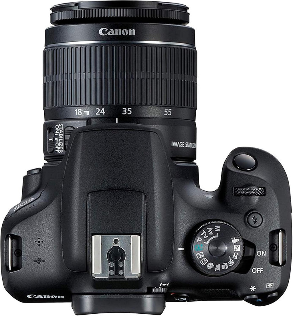 Canon EOS Rebel T7 DSLR Camera w/ 18-55mm F/3.5-5.6 is II Zoom Lens + Macro + Telephoto + More (18pc Bundle) (Renewed)