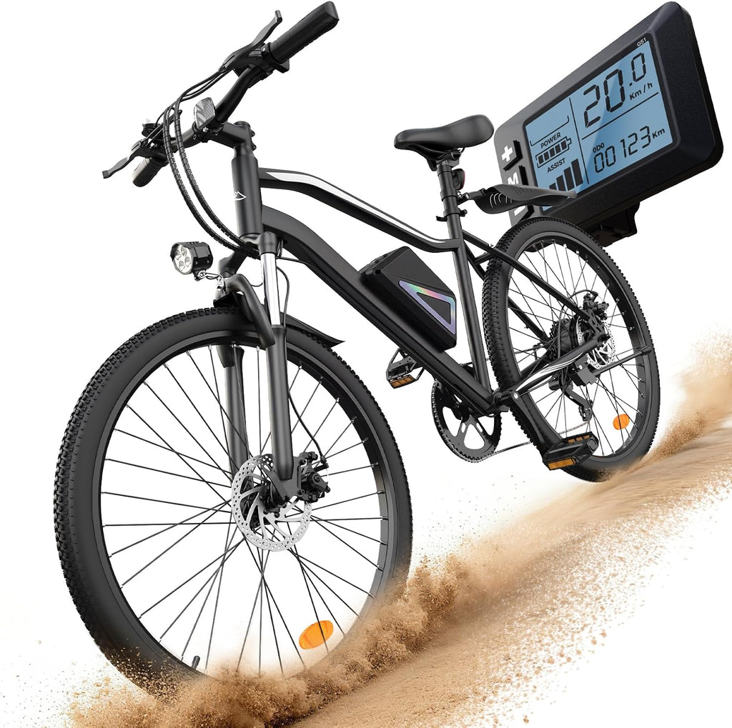 Electric Bike - Electric Bike for Adults, 1500w/1000W/750W Peak Motor, Up to 55 Miles, 20MPH EBike, 26'' Tires Lightweight E Bike for Commuting Mountain Road Sand