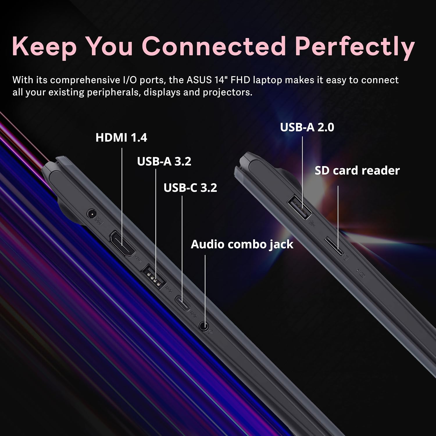 ASUS 14' FHD Laptop, Intel Pentium N6000 Processor, 4GB RAM, 224GB Storage(64GB eMMC+160GB Docking Station Set), Intel UHD Graphics, Webcam, Bluetooth, Win 11, Star Black