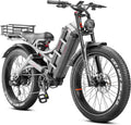 eAhora 2026 Romeo Pro 3 5600W 50Mph High-Torque Ebike, 60V 80Ah 250-Mile Long Range Electric Bike for Adults, Adjustable Air Suspension, 26'' Puncture-Proof Tire, UL 2849 Certified by TÜV