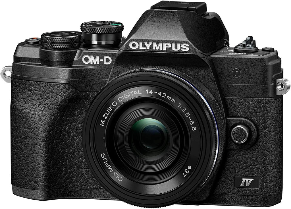 OM SYSTEM Olympus E-M10 Mark IV Black Micro Four Thirds System Camera M.Zuiko Digital ED 14-42mm F3.5-5.6 EZ kit 20MP Sensor 5-Axis Image Stabilization 4K Video Wi-Fi