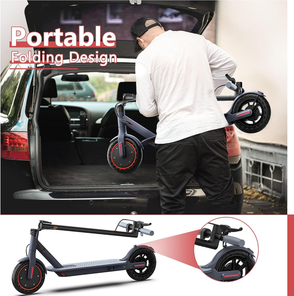 MAXSHOT Electric Scooter for Adults, 8.5/10/14' Tires, 19/22Mph, 350W/500W Motor, 21-28 Miles Range, Folding E-Scooter with Dual Suspension,APP Contro