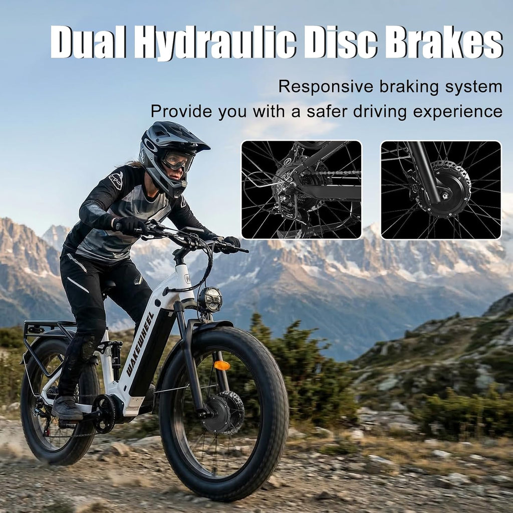 Peak 8000w Electric Bike for Adults, 60V Battery Ebike, Fat Tire & Long Range Electric Bicycles, 210Nm Mountain Bike Full Suspension, Hydraulic Brake Electric Bicycle